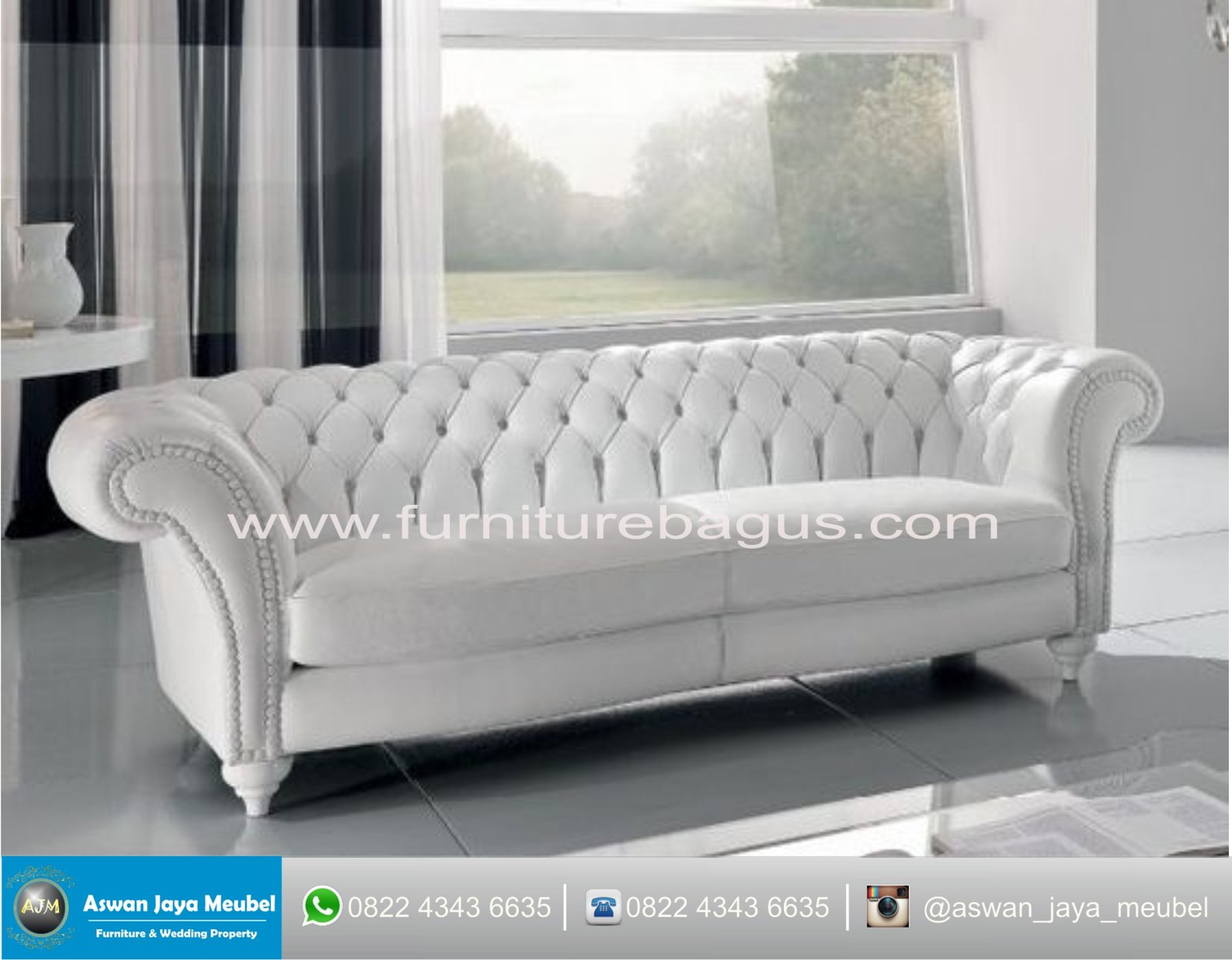 Sofa Santai Blow Putih Aswan Jaya Meubel